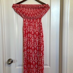 Forever 21 Strapless Cutout Back Maxi Dress